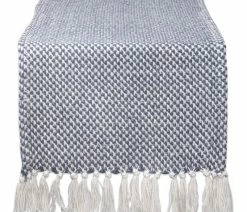 Buy 🛒 Design Imports DII French Blue Woven Table Runner 😀