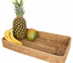 Flash Sale 😍 Artifacts Trading Company Artifacts Rattan Rectangular Tray With Rounded Corners, Honey Brown 🥰 -Tabletop Sales Store 2c8181410b2c1d5c 5708 w800 h800 b1 p0