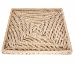 Best deal 🛒 Artifacts Trading Company Artifacts Rattan Square Tray, White Wash 🥰