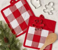 Coupon 🛒 Design Imports DII Red/White Buffalo Check Potholder, Set Of 2 🔥 -Tabletop Sales Store 2fb177960d03c616 5264 w800 h800 b0 p0