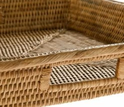 Flash Sale ❤️ KOUBOO La Jolla Rattan Square Serving Tray, Honey-Brown 😉 -Tabletop Sales Store 3071c1e40f971264 6492 w800 h800 b0 p0