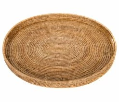 Cheapest 👏 Artifacts Trading Company Artifacts Rattan Oval Tray, Honey Brown, Large 🥰