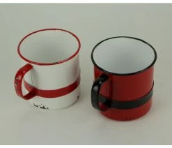 Budget 🛒 Zeckos Red And White Enamel Metal Santa Suit Display Mugs Set Of 2 🔥 -Tabletop Sales Store 32b1ef230d70268f 2902 w800 h800 b0 p0