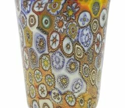 Buy ⌛ GlassOfVenice Murano Glass Millefiori Shot Glass - Gold Multicolor 🥰