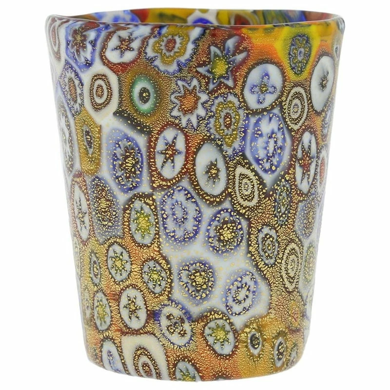 Buy ⌛ GlassOfVenice Murano Glass Millefiori Shot Glass - Gold Multicolor 🥰 1 Buy ⌛ GlassOfVenice Murano Glass Millefiori Shot Glass - Gold Multicolor 🥰