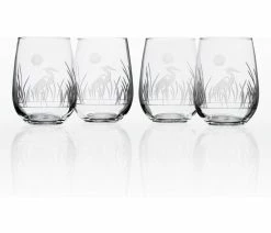 Hot Sale 🌟 Rolf Glass Heron Stemless Wine Glass 17oz | Set Of 4 👍