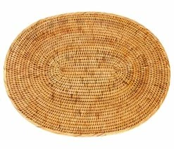 Deals ✨ Artifacts Trading Company Artifacts Rattan Oval Placemat, Honey Brown, Medium 😍