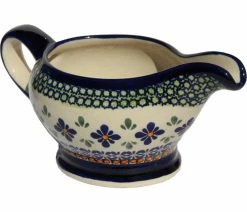 Brand new ⌛ Zaklady Ceramiczne Boleslawiec Polish Pottery Gravy Boat, Pattern Number: DU60 ✔️