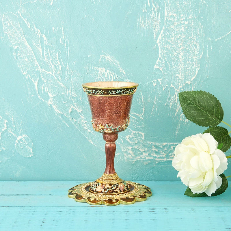 Discount 😍 Matashi Crystals Matashi Hand-Painted Tall Kiddush Cup Set 🔔 6 Discount 😍 Matashi Crystals Matashi Hand-Painted Tall Kiddush Cup Set 🔔 - Image 6