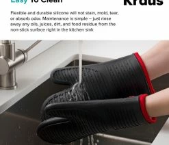 Best reviews of ✨ Kraus USA, Inc. Heat-Resistant Food-Safe Silicone Non-Slip Oven Mitt Pack Of 2 👍 -Tabletop Sales Store 3ba1edd700e5e883 3267 w800 h800 b0 p0