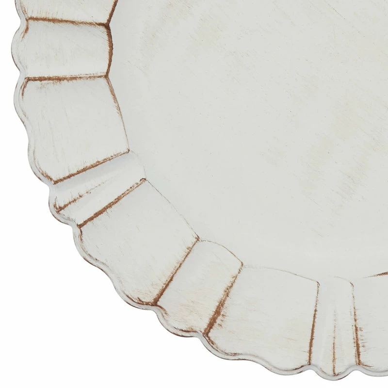 Top 10 ✔️ Saro Lifestyle Scalloped Ruffled Design Charger Plates, Set Of 4, Ivory 😉 4 Top 10 ✔️ Saro Lifestyle Scalloped Ruffled Design Charger Plates, Set Of 4, Ivory 😉 - Image 4