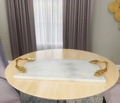 Promo 🤩 Brimfield & May Glam White Marble Tray 49639 🌟 -Tabletop Sales Store 3ec1e6ee023ce83e 6779 w800 h800 b0 p0