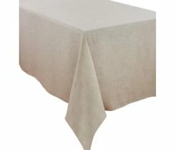 Buy 💯 Saro Lifestyle Natural Toscana Tablecloth, 90"x120", Natural 🔥
