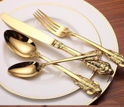 Best Pirce โค๏ธ Morsale 24-Piece Vintage 18K Gold Plated Stainless Steel Silverware Set, 6 Settings ๐ 12 Best Pirce โค๏ธ Morsale 24-Piece Vintage 18K Gold Plated Stainless Steel Silverware Set, 6 Settings ๐ -Tabletop Sales Store 3f014aeb0b755341 0467 w800 h800 b0 p0