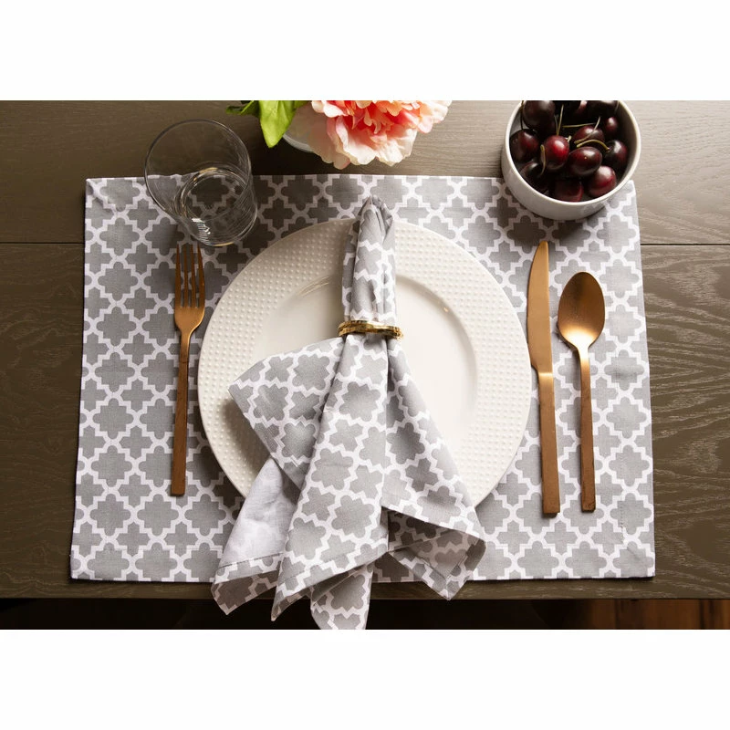 New π― Design Imports DII Gray Lattice Placemat, Set Of 6 π€© 3 New π― Design Imports DII Gray Lattice Placemat, Set Of 6 π€© - Image 3