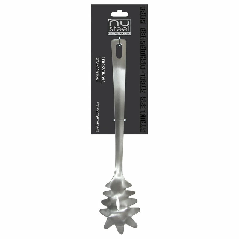 Brand new 🎁 TATARA Nu Steel The Crown Collection, 1.8 Mm Thickness 13" Length Pasta Server, Brushed 👏 2 Brand new 🎁 TATARA Nu Steel The Crown Collection, 1.8 Mm Thickness 13" Length Pasta Server, Brushed 👏 - Image 2