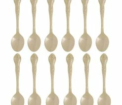 Best Sale 🌟 Harold Import Co. Hic Spoon Demi Gold Plated Traditional 12-Piece Set 🧨