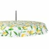 Coupon 🔥 Design Imports DII Lemon Bliss Print Outdoor Tablecloth With Zipper 60 Round 🔥