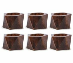 Top 10 ๐ Design Imports DII Wood Triangle Napkin Ring, Set Of 6 ๐