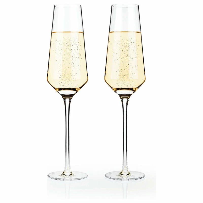New ๐คฉ True Brands Raye Crystal Champagne Flutes By Viski, Set Of 2 ๐ 2 New ๐คฉ True Brands Raye Crystal Champagne Flutes By Viski, Set Of 2 ๐ - Image 2