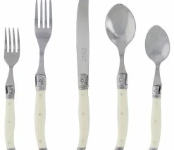 New 🔥 French Home Brands 20 Piece Laguiole Faux Ivory Flatware Set 😉