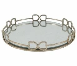 Wholesale 🥰 A&B Home 16" Medium Gold Mirrored Round Tray, 16" 🔔