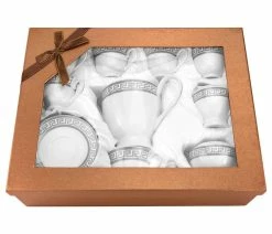 Cheapest 😍 Royalty Porcelain 17-pc Tea Set Greek Key Ornament For 6, Bone China Porcelain ( 🤩 -Tabletop Sales Store 462164380123a502 3671 w800 h800 b1 p0