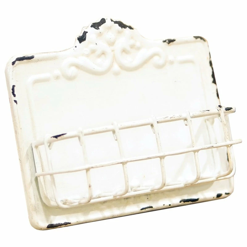 Flash Sale 🥰 VIP Antiqued White Rustic Business Card Holder Metal 5 Inches 👍 1 Flash Sale 🥰 VIP Antiqued White Rustic Business Card Holder Metal 5 Inches 👍