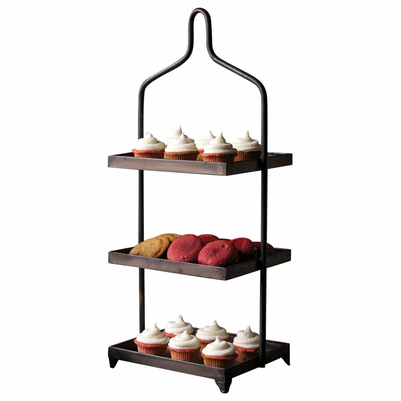 Brand new 😉 Kalalou, Inc. Square Metal Three Tiered Display 10" X 12" 🔥 1 Brand new 😉 Kalalou, Inc. Square Metal Three Tiered Display 10" X 12" 🔥