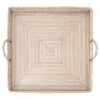 Top 10 👏 Artifacts Trading Company Artifacts Rattan™ Square Tray With Stainless Steel Handles, White Wash, 16"x16"x 😍