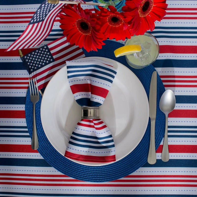 Budget π Design Imports DII Patriotic Stripe Outdoor Tablecloth 60"x120" β€οΈ 3 Budget π Design Imports DII Patriotic Stripe Outdoor Tablecloth 60"x120" β€οΈ - Image 3