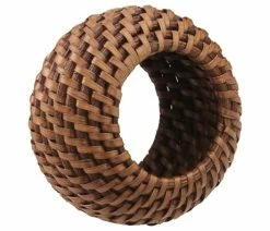 Discount 🔥 KOUBOO Rattan Napkin Ring Set Of 4 With Tray, Honey Brown ✔️