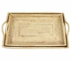 Cheap 🛒 Zimlay Traditional Light Brown Rectangular Set Of 2 Trays 35964 🤩 -Tabletop Sales Store 4dc191c30269b2bf 6209 w800 h800 b1 p0