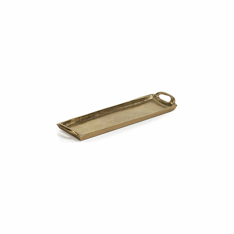 Outlet ๐งจ Zodax Khanya Rectangular Aluminum Trays, Set Of 2, Dark Gold ๐ 1 Outlet ๐งจ Zodax Khanya Rectangular Aluminum Trays, Set Of 2, Dark Gold ๐