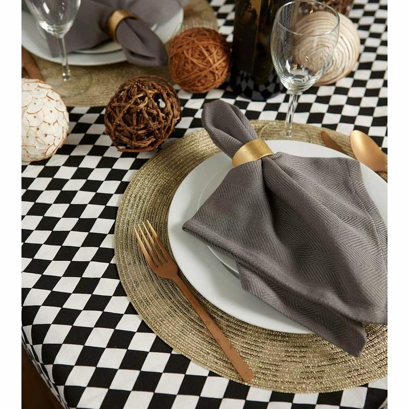 Best deal β Design Imports DII Black And Cream Harlequin Print Tablecloth 𧨠5 Best deal β Design Imports DII Black And Cream Harlequin Print Tablecloth 𧨠- Image 5