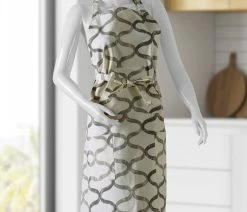 Deals 🤩 Exclusive Fabrics & Furnishings, LLC Illusions Silver Grey Printed Cotton Apron, 27"W X 34"L 👏 -Tabletop Sales Store 5591a4b8025dbb82 2239 w800 h800 b0 p0