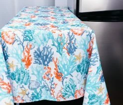 Promo 🎁 Lintex Linens Inc. Coralee Indoor Outdoor 100% Polyester Tablecloth, 70" Round 💯 -Tabletop Sales Store 55f12bd60ee7a416 0380 w800 h800 b0 p0