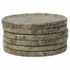 Budget 🤩 Natural Geo Home Furnishings Natural Geo Beige Decorative Round Marble Drink Coaster, Set Of 6 🌟