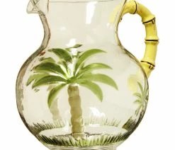 Best Sale ๐ LeadingWare Group Palm Tree Serving Pitcher With Bamboo Handle ๐