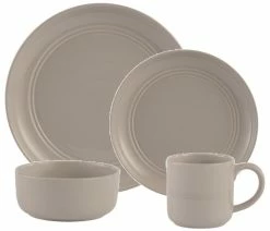 Coupon 🥰 Safdie & Co. Stoneware Dinnerset 16 Piece Grey Ridge ❤️