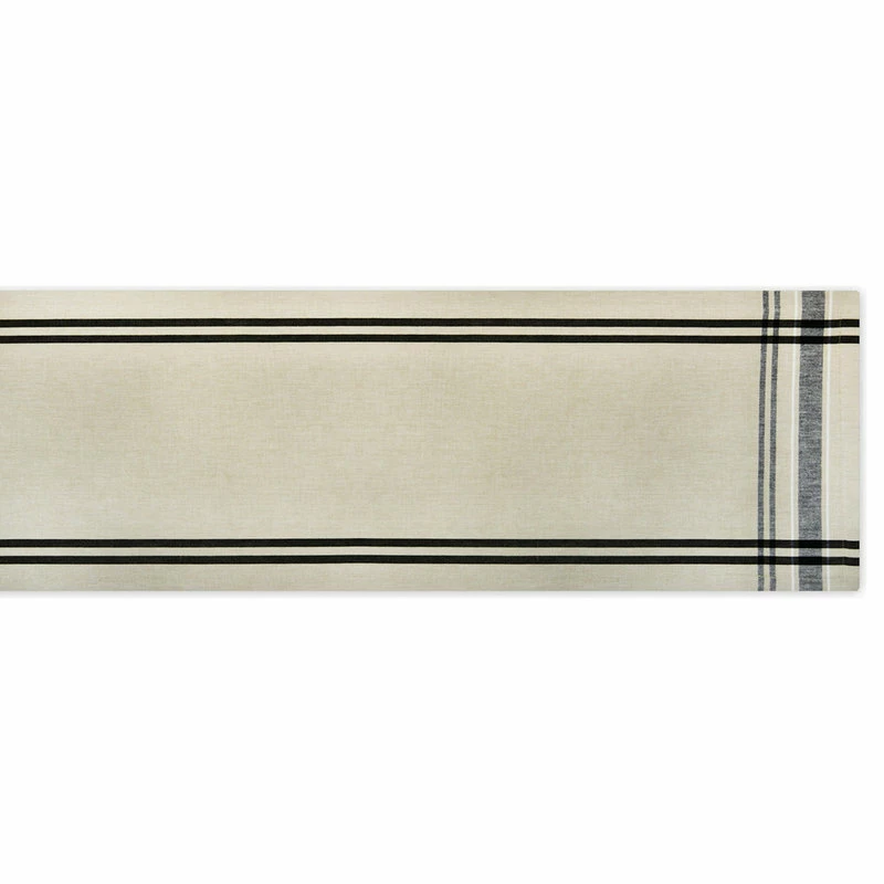 Promo ✨ Design Imports DII Black French Stripe Table Runner 14"x108" 😀 2 Promo ✨ Design Imports DII Black French Stripe Table Runner 14"x108" 😀 - Image 2