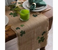 Best Sale 😍 Design Imports Shamrock Printed Jute Table Runner 14x74 ❤️ -Tabletop Sales Store 5c5172c00c644d8a 0699 w800 h800 b0 p0