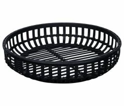 Wholesale 🛒 HomeRoots Furniture Black Round Rattan Decorative Tray 🤩