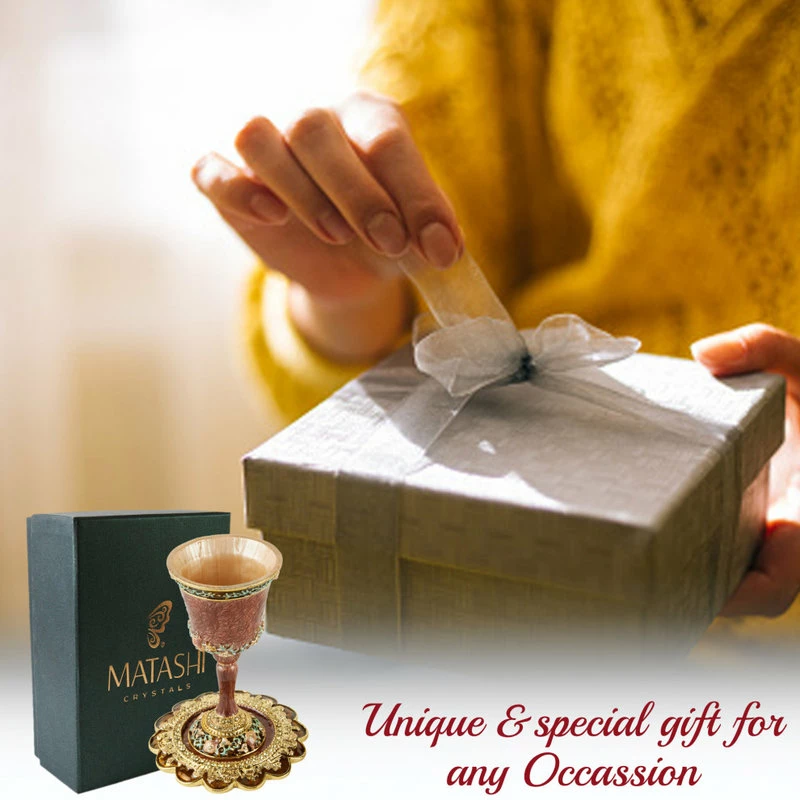 Discount 😍 Matashi Crystals Matashi Hand-Painted Tall Kiddush Cup Set 🔔 7 Discount 😍 Matashi Crystals Matashi Hand-Painted Tall Kiddush Cup Set 🔔 - Image 7