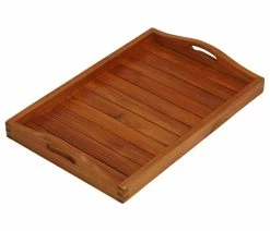 Cheapest 😉 Cortesi Home Vivi Spa/Serving Tray, Solid Teak Wood 🌟