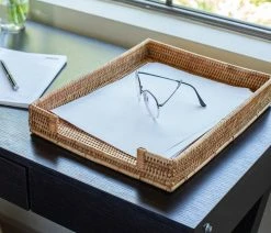 Best Sale ❤️ Artifacts Trading Company Artifacts Rattan Paper Tray Basket, Honey Brown 😉 -Tabletop Sales Store 610126b20fb2ab43 0111 w800 h800 b0 p0