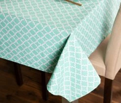 Outlet 🔔 Design Imports DII Aqua Lattice Tablecloth 🧨 -Tabletop Sales Store 6221f838019d1874 6045 w800 h800 b0 p0