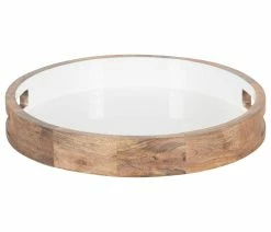 Flash Sale 🔥 Uniek Ehrens Round Decorative Wood Tray, Natural White, 15 Diameter 🔔 -Tabletop Sales Store 626177f100993a67 4983 w800 h800 b1 p0