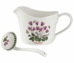 Flash Sale ❤️ Royal Worcester Portmeirion Botanic Garden Sauce Jug & Ladle (Cyclamen) 🌟