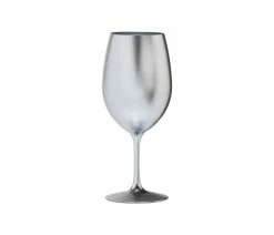 Coupon 😀 LeadingWare Group Silver Metallic-Look Acrylic Large Wine Glass ❤️